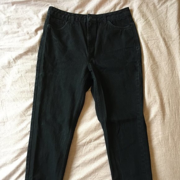 Topshop Black Mom Jeans W34 L32 - Picture 2 of 4